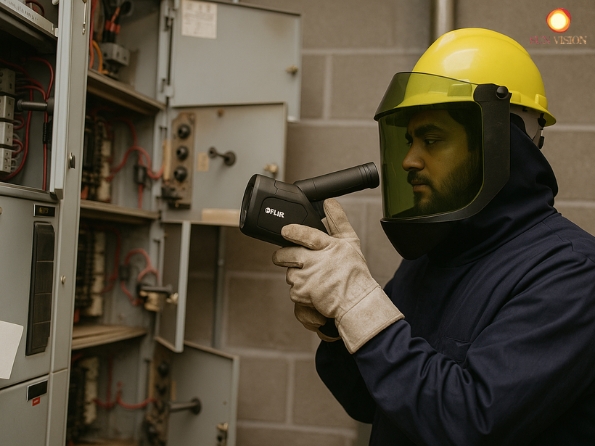 On-site NFPA 70E 2024 electrical safety training session for industrial workers